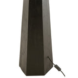 J-Line Lampenvoet Octogonaal - Hout - Zwart - Large