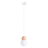 Hanglamp PEKKA 1 wit/natuurlijk hout