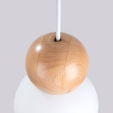 Hanglamp PEKKA 1 wit/natuurlijk hout