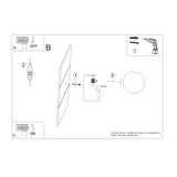 Wandlamp BULBO natuurlijk hout