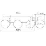 Plafondlamp BULBO 3 natuurlijk hout