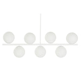 Alexandra Meti - Metalen Glazen Plafondlamp 98X21X22 Witte Ballen