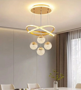 LumaCrest LED Hanglamp – Moderne Art Deco Sfeer voor Eetkamer en Woonruimte