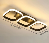 Nordic Luxe LED Plafondlamp – Dimbare Vierkante & Ronde Hanglamp voor Moderne Interieurs