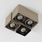 Bjorn 1 Champagne Opbouwspot – Verstelbare GU10 Plafond- en Wandspot van Aluminium