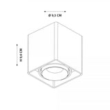 Bjorn 1 Wit Opbouwspot – Draaibare GU10 Plafond- en Wandspot van Aluminium