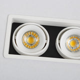 Bjorn 2 Wit Inbouwspot – Draaibare & Kantelbare GU10 Plafondspot, Modern Aluminium, 2-Lichts