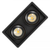 Bjorn 2 Zwart Inbouwspot – Draaibare & Kantelbare GU10 Plafondspot, Modern Aluminium