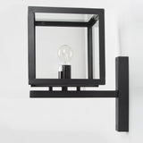 Buitenlamp Loosdrecht – Moderne Zwarte RVS Wandlamp met E27 Fitting