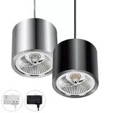 Chloé-ES Metalica Track Pendel ES111 GU10 Aluminium Zwart/Zilver