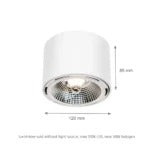 Chloé-I Ronde Opbouwspot AR111 GU10 Vast – Aluminium Wit/Zwart