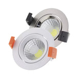 Cobo-R Verstelbare Ronde Led Inbouwspot 8W Wit/Geschuurd Staal