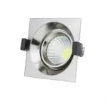 Cobo-V Verstelbare Led Inbouwspot 8W Geschuurd Staal/Wit