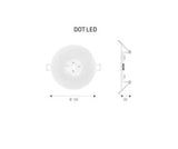 Dot LED Inbouw Paniekverlichting | IP65 | 140Lm | 5000K | Wit