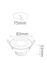 Ede Dim Inbouwspot Verstelbaar 9W 2700K Warm Wit Aluminium