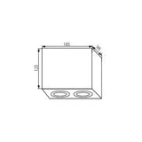 Gord-II Dubbele Opbouwspot | GU10 | Kantelbaar | Aluminium