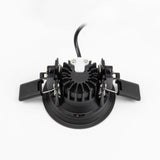 IVAR 6W Zwart DTW Inbouwspot – Ronde Dimbare LED Plafondspot IP65, Modern Aluminium/Kunststof