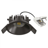 IVAR 6W Zwart DTW Inbouwspot – Ronde Dimbare LED Plafondspot IP65, Modern Aluminium/Kunststof