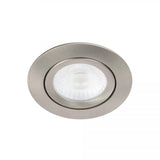 LIV 6W Brushed Aluminium DTW Inbouwspot – Ronde Dimbare LED Plafondspot IP65, Modern Aluminium/Kunststof