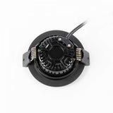 LIV 6W Zwart DTW Inbouwspot – Ronde Dimbare LED Plafondspot IP65, Modern Aluminium/Kunststof