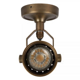 Indigo Antiek Messing Opbouwspot – Draaibare GU10 Wand- en Plafondlamp