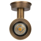 Indigo Swirl Antiek Messing Buitenspot – Dimbare GU10 Wand- en Plafondspot IP54