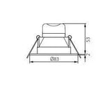 Ivian LED Inbouwspot IP44 Wit/Staalkleur 3000K of 4000K