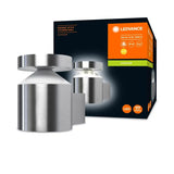 LED Wandlamp - Endura Stijl Cilinder - Roestvrij Staal - 6W 360lm - 3000K Warm Wit