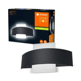 LED Wandlamp - Endura Stijl Shield - Donker Grijs - 11W 410lm - 3000K Warm Wit