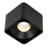 Lars Opbouwspot Zwart – Aluminium Vierkante Plafondspot met Dim-to-Warm LED 10W