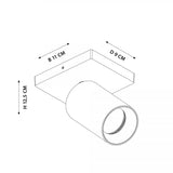 Mila 1 Opbouwspot Champagne – Aluminium Plafondspot met GU10 Fitting, Kantelbaar & Draaibaar