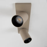 Mila 2 Opbouwspot Champagne – Aluminium Plafondlamp met 2 Spots, GU10 Fitting, Kantelbaar & Draaibaar