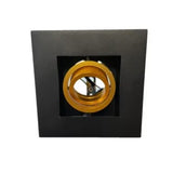 Nemo-I Opbouwspot Enkel GU10 – Zwart met Goud Binnenwerk