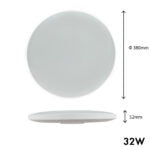 Nymphea B&W LED Eco Wand/Plafondarmatuur IP54 met Decoratiering