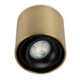 Oliver Opbouwspot Rond Messing – Aluminium Plafondspot met GU10 LED Fitting