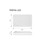 Portal LED Wand- & Plafondlamp | IP54 | IK08 | Wit | 3000K/4000K