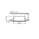 Qules IP44 Ronde Inbouwspot GU10 Spatwaterdicht