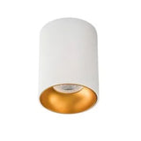 Riti Opbouwspot GU10 Aluminium – Wit/Zwart met Gouden Ring