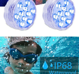 LUMISNAP 10-LED RGB Onderwaterlampen met Magnetische Bevestiging