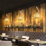 NaturLume Bamboe Wandlantaarn – Handgeweven Rotan Wandlamp met E27 Fitting