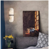 Luxe Marmeren Wandlamp – Stijlvolle Verlichting met Elegant Design