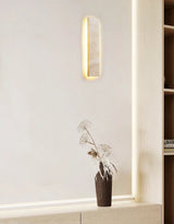 StoneGlow Recta – Moderne Wandlamp van Natuursteen