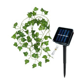 SolarLeaf Sfeerverlichting – Zonnelamp Slinger met Kunstbloemen & Bladeren