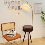 Scandinavische Houten Driepoot Vloerlamp