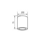 Sani LED Opbouwspot GU10 IP44 Wit/Zwart – Binnen & Buiten