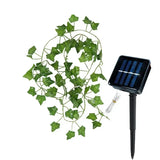 SolarLeaf Sfeerverlichting – Zonnelamp Slinger met Kunstbloemen & Bladeren