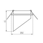 Spag C Inbouwspot Rond Wit/Zwart Goud Binnenrand 50mm