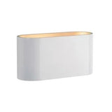 Squalla-Oval Wandlamp G9 Aluminium – Wit of Zwart, Brons Binnenzijde