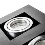 Stobi-II Opbouwspot Dubbel GU10 – Vierkant Wit of Zwart