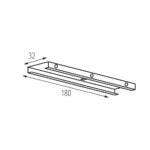 Tear-N Opbouw Adapter 3-Fase Railspot – Wit/Zwart | 32x110mm
